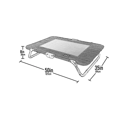 Lifestyle Pet Cot Elevated Bed, No Assembly Required, Premium Tear Resistant Cooling Mesh, Indoor & Outdoor, Lightweight & Portable